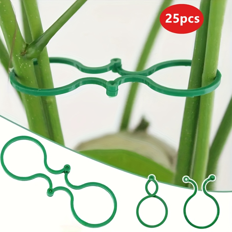 TEMU 25 Clips de Soporte para Plantas Fáciles de Usar - Soportes Robustos y Ajustables para Tomates y Enredaderas para un Crecimiento Eficiente y