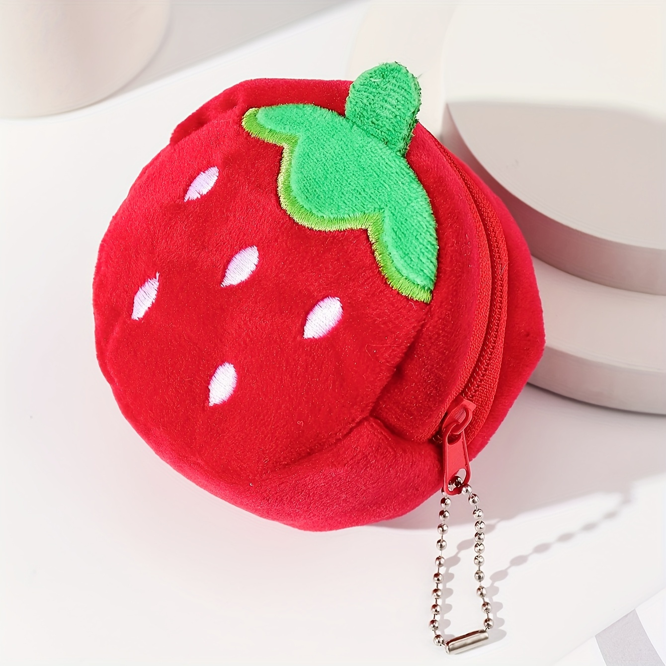 Image of A Lightweight Stylish Wallet For Women - The Perfect Birthday Gift In Strawberry Plush