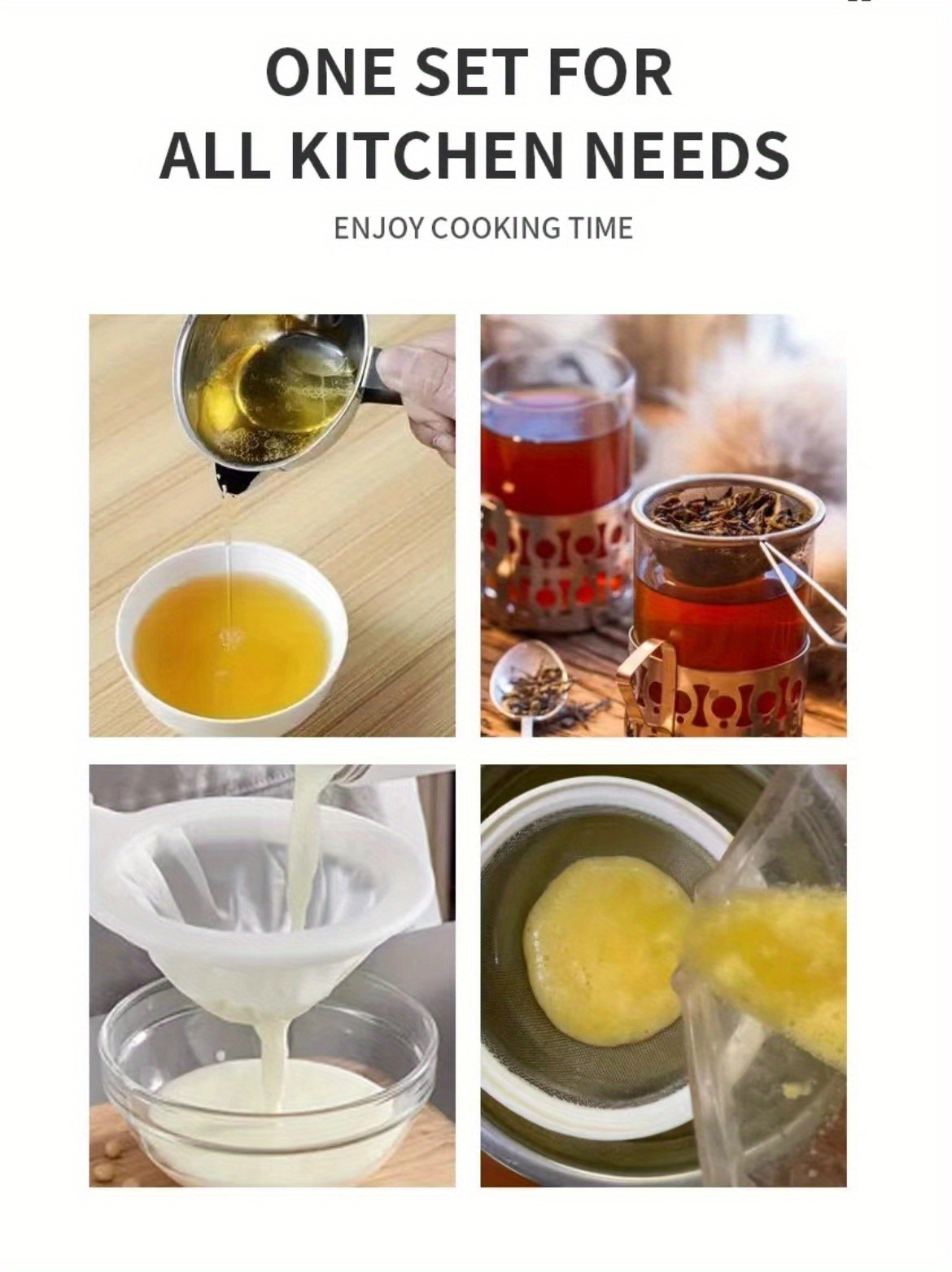 versatile stainless steel fine mesh strainer   coffee tea flour sifting more   gadget for cooking and food prep Product details 2