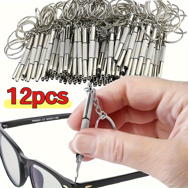 TEMU Cacciavite di precisione 6/12 pz con portachiavi - 43 in 1 portatile, inclusi cacciaviti a testa esagonale, a croce e piatta, per la riparazione