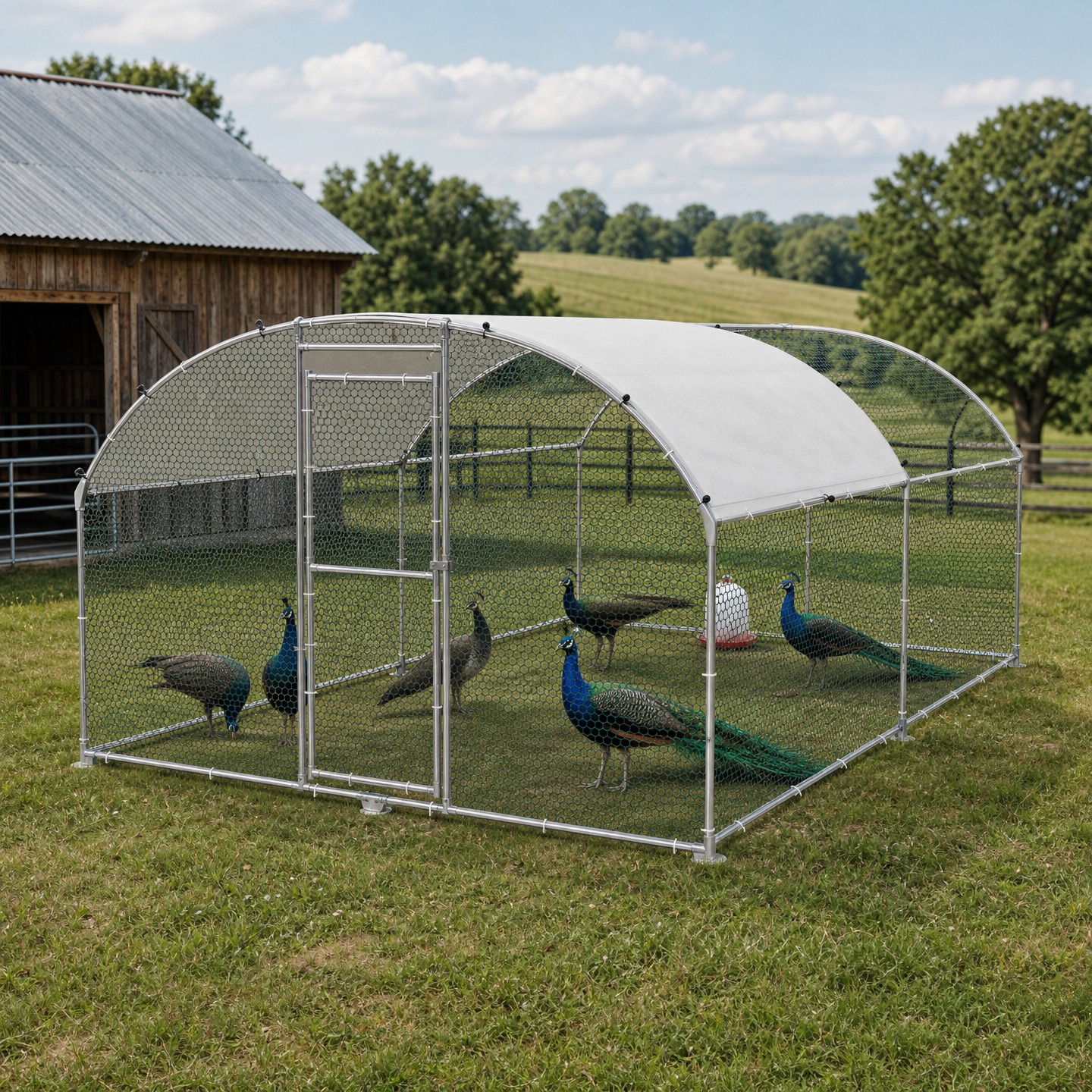 Image of Poultry Cages, Chicken Coops, Rabbit Cages, Arched Poultry Cages, Suitable For Farms And Backyards, 6-36m², Without Battery
