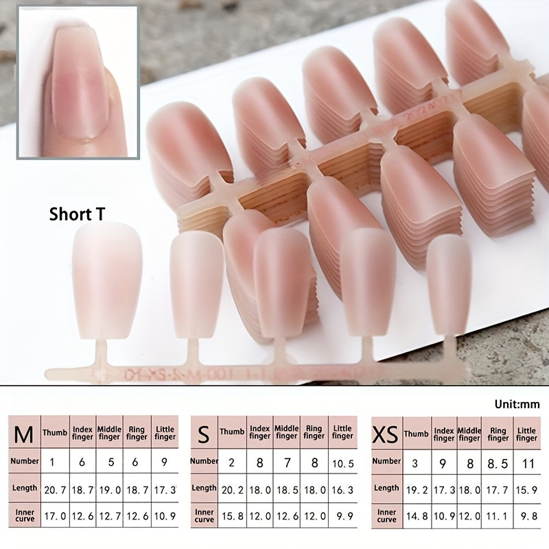 Image of 60pcs/2 Matte Gradient Oval Nail Tips, False Nails, Nude Pink Gradient, Ladies Fake Nails, Suitable For Parties, Weddings And Daily Wear, 30pcs Per Row.