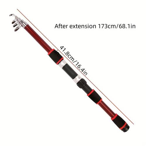 1pc 70 87in ultra hard fiberglass fishing rod portable long casting rod ergonomic handle and blue suitable for fly fishing saltwater and freshwater durable and lightweight ideal for long distance casting
