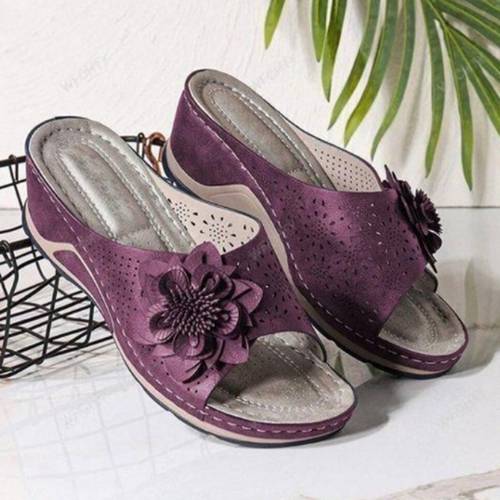 item picture ladies woven floral wedge slippers for the women shoes