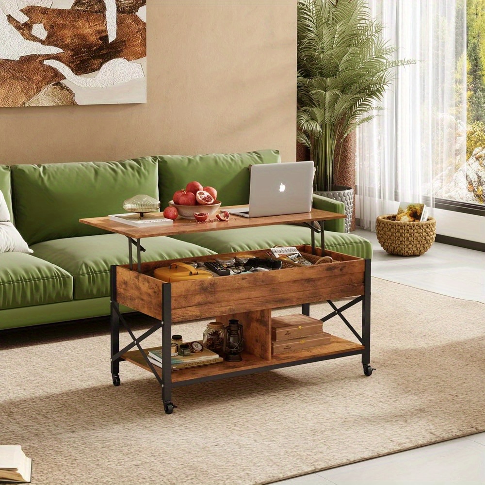lift top coffee table for living room with hidden storage