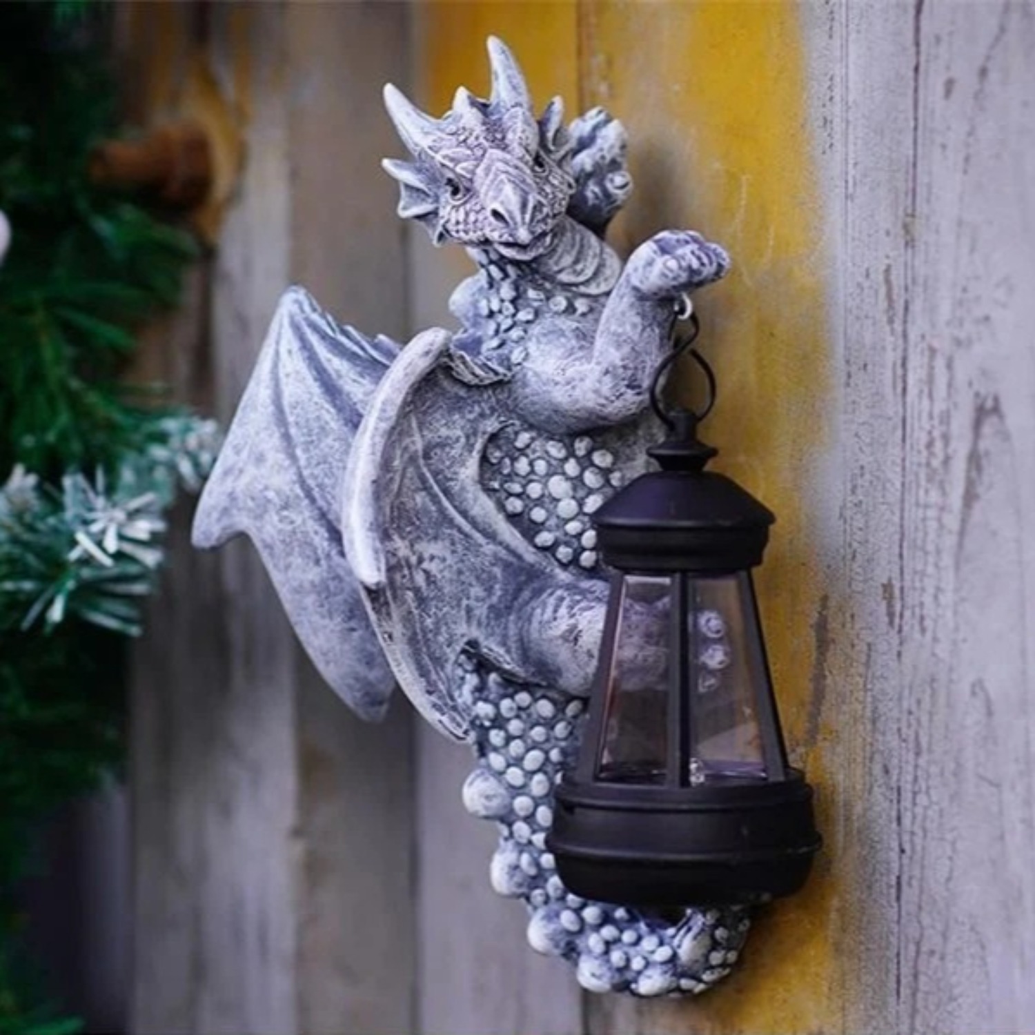 1pc Modern Dragon Sculpture For Garden Balcony Terrace Personalized Gift Outdoor Decorations, Outdoor Statues