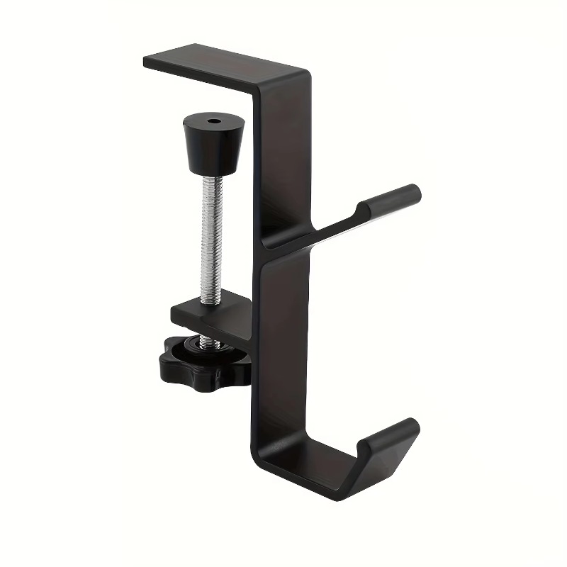 Desktop Handbag Hanger, Adjustable Desktop Bag Clip Hook, Space- Backpack Organizer, Durable Metal Desk Edge Hook