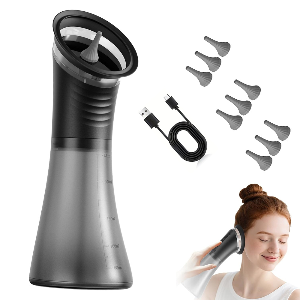 Image of Electric Ear Wax Removal With 1pc Waste Tank And Smart Display, 3 Targeted , 230ml Detachable Tank, 12 Nozzles -ear Cleaning Kit Ipx7 Waterproof, Suitable For Travel And Showering.