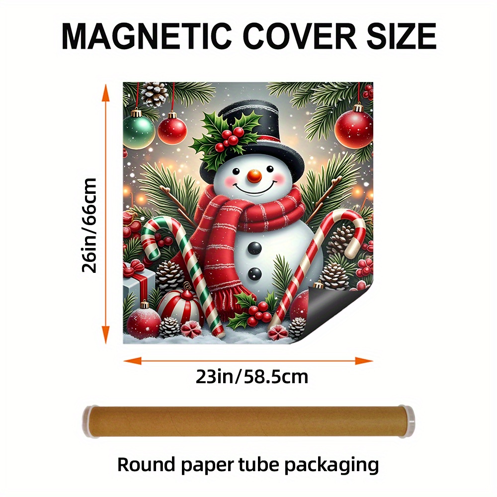 TEMU 1pc, Christmas Snowman Dishwasher Sticker-with Red And White Striped Scarf, Vinyl Easy To Paste, Good For Dishwasher Refrigerator Stove Washing