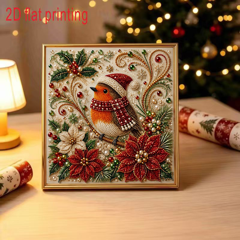 TEMU 1pc Adult Diamond Painting Kit, New Painting, For Christmas, Halloween, Living Room And Bedroom Decoration, For Relatives , 2d Flat, Frameless,