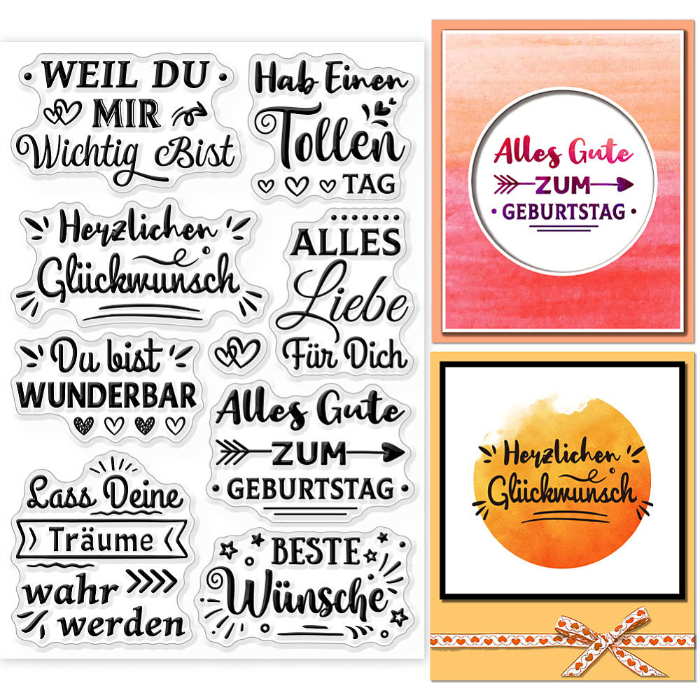 Image of 1sheet Pvc Plastic Clear Stamps For Scrapbooking Photo Album Cards Making Word 160x110x3mm Craft Supplies Stickers Handmade Kit