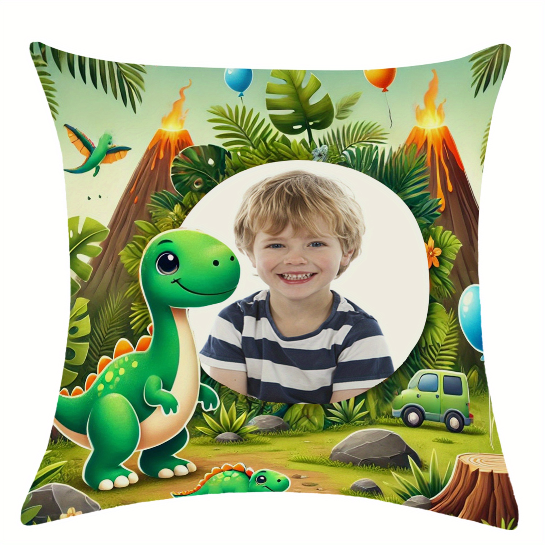 TEMU Copricuscino Fotografico Personalizzato con - Inserimento Personalizzata, Design Moderno con Tema e Campeggio, per Arredamento Casa e Regali,