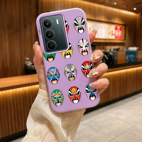 품목 사진 realme p3x 14x realme c75 4g realme v60 75x 호환 도파민 컬러풀 젤리 휴대폰 케이스, 얼굴 메이크업 프린트, 피부 친화적인 슬림핏 부드러운 반투명 충격 방지 낙하 보호 커버
