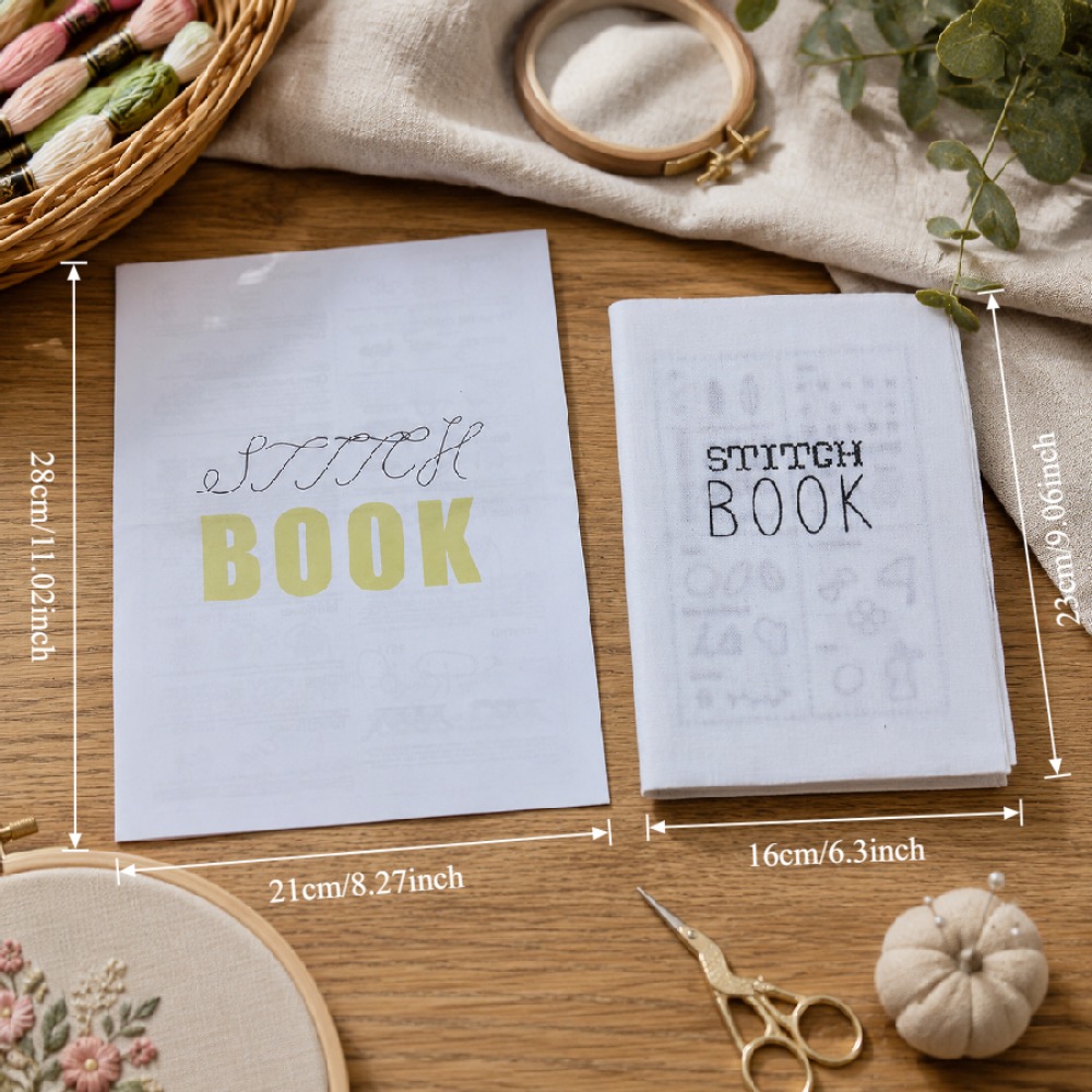 TEMU 86- Complete Handbook: Hand Embroidery Book With Step--step Instructions & English Guide Suitable For Beginners, Diy Sewing Practice, Canvas