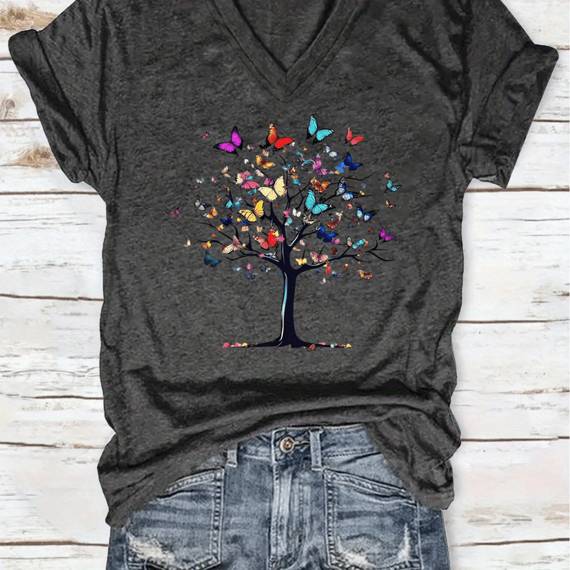 TEMU -neck Tee - Trendy Casual Graphic Shirt, Made From - Light And For Wear