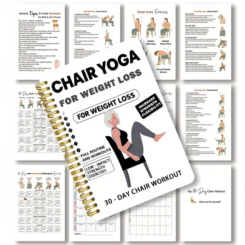 cross border new product chair yoga for   elderly chair   yoga loop notebook