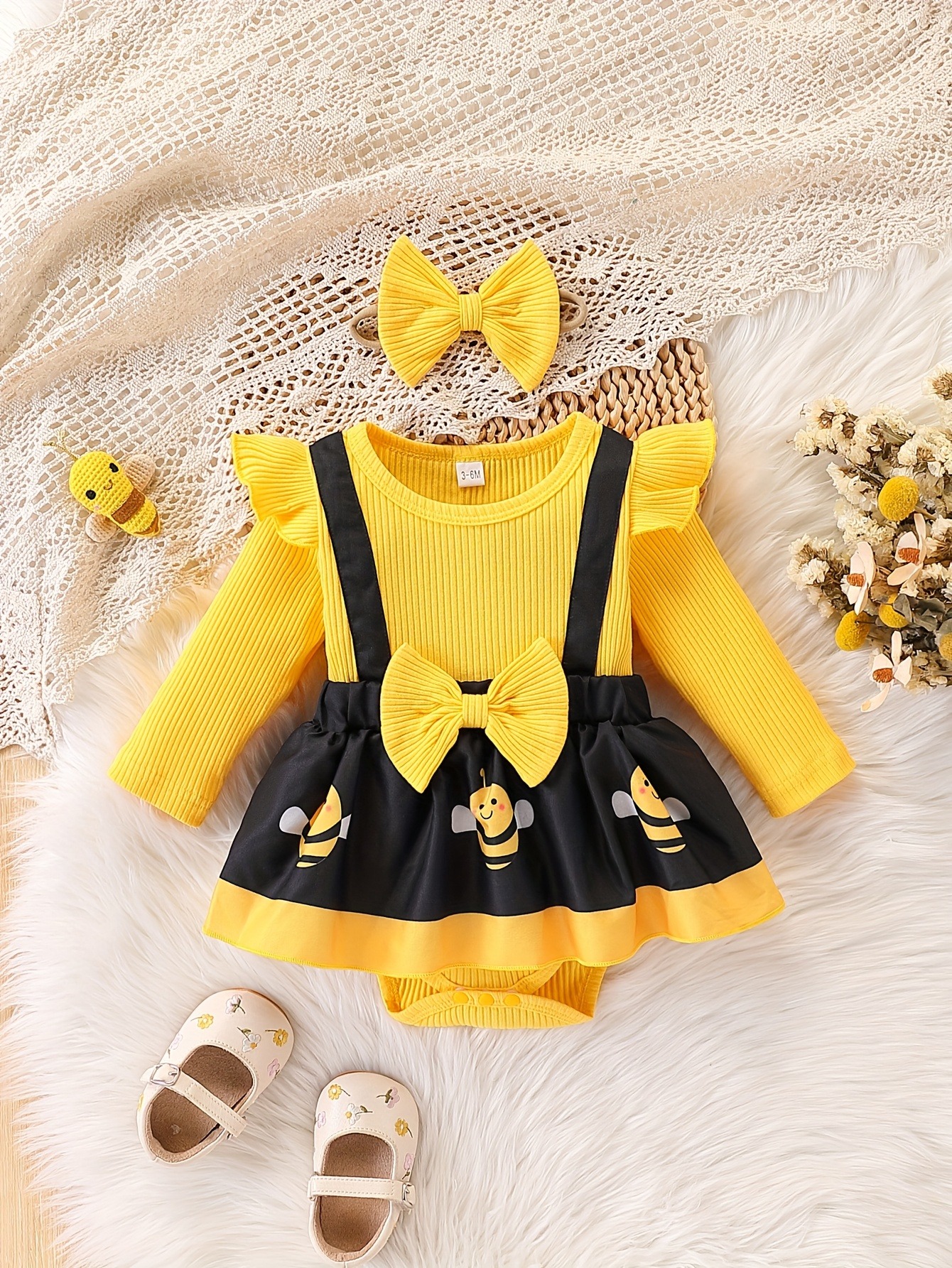 yellow baby dress sold on Temu United States