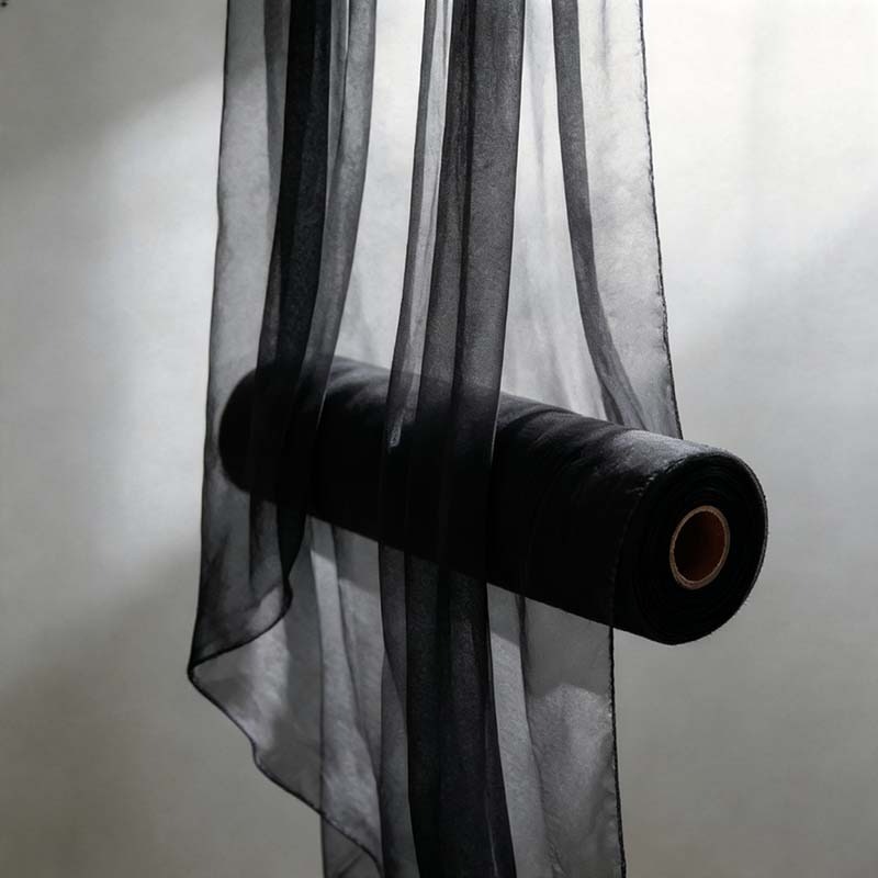 TEMU A Roll Of 21m/51m Extra-long Simple And Black Rolled Tulle, With A Fine, Delicate, And Flexible Texture, And Shaping . Perfect For Main Wedding