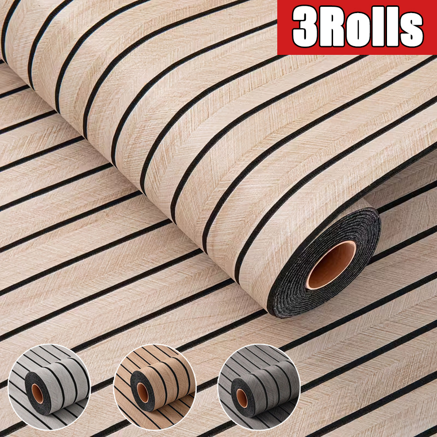 TEMU 3 Rollos de Material de Herringbone 3D, en Relieve, Removible , Impermeable Resistente al , Empalme Sin Costuras, para de de , Cabecero de