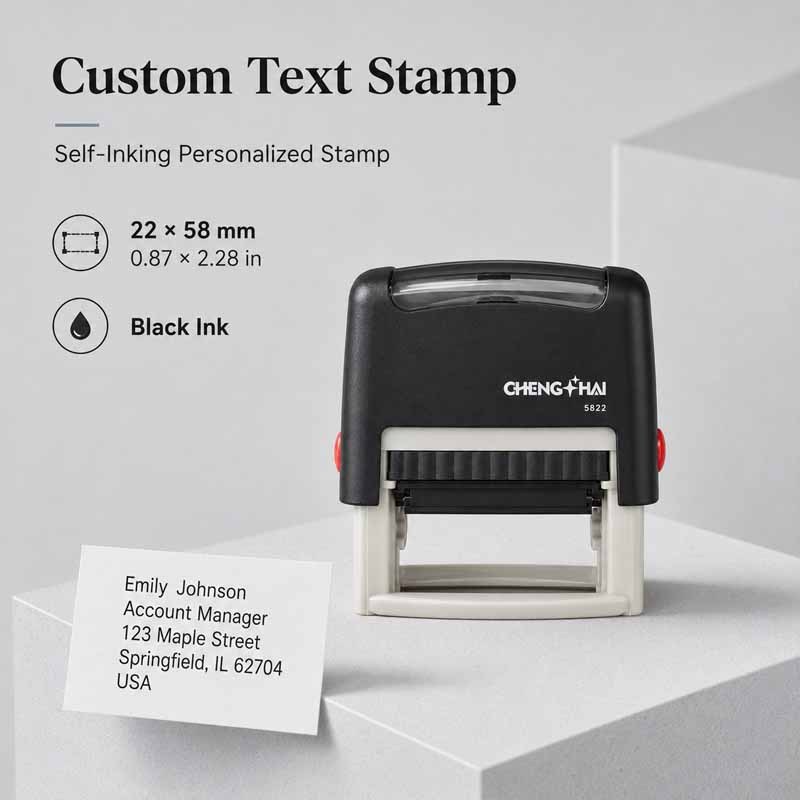 TEMU Timbro automatico personalizzato con retrattile - Biglietti personalizzati con , , timbri rettangolari per etichette, disponibile in dimensioni.