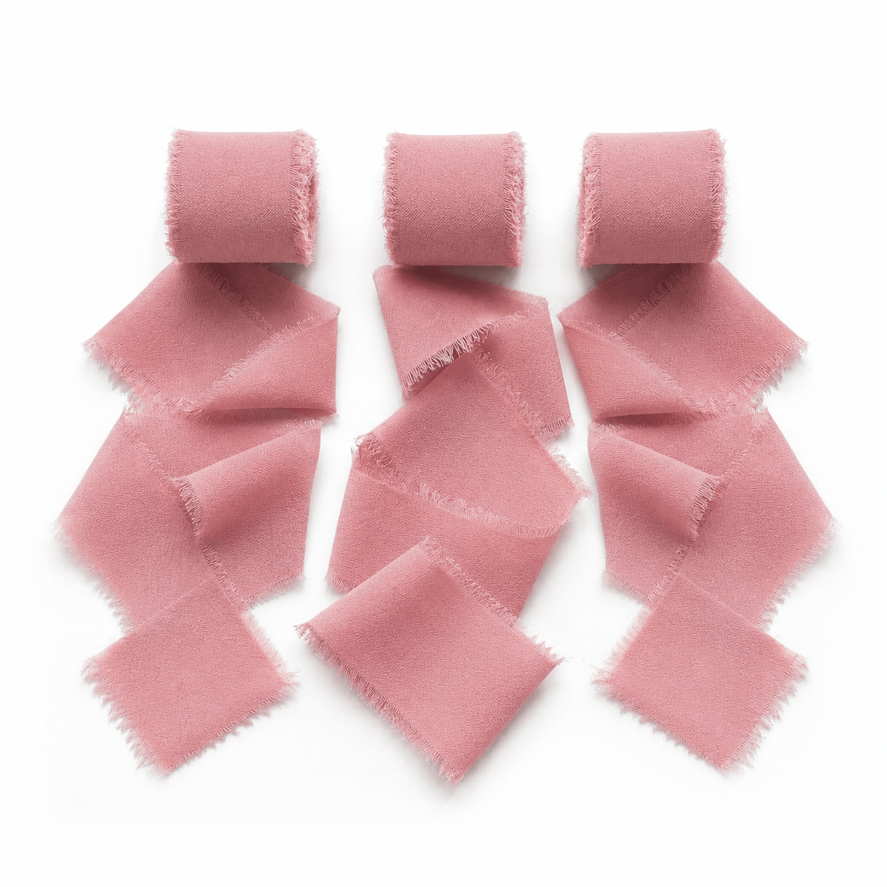 TEMU Cinta de gasa rosa, 3 rollos, 1.5 2.4 Yd, cintas de deshilachados hechas a para envolver regalos, de flores, envoltorios de regalos, ,