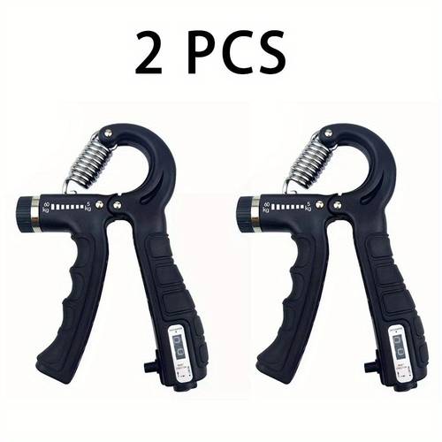 adjustable r type hand grip for strength training featuring and a spring mechanism for finger and wrist expansion