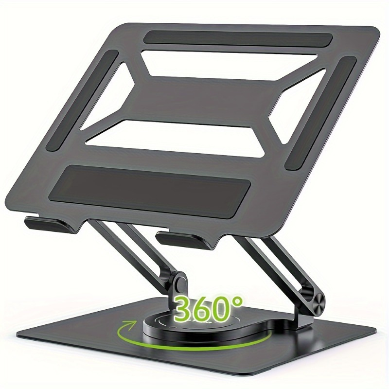 TEMU Laptop Stand With 360 ° Adjustable Computer Stand With Rotating Base, Ergonomic Foldable Laptop Adapter Stand, Compatible With All /air, Laptop