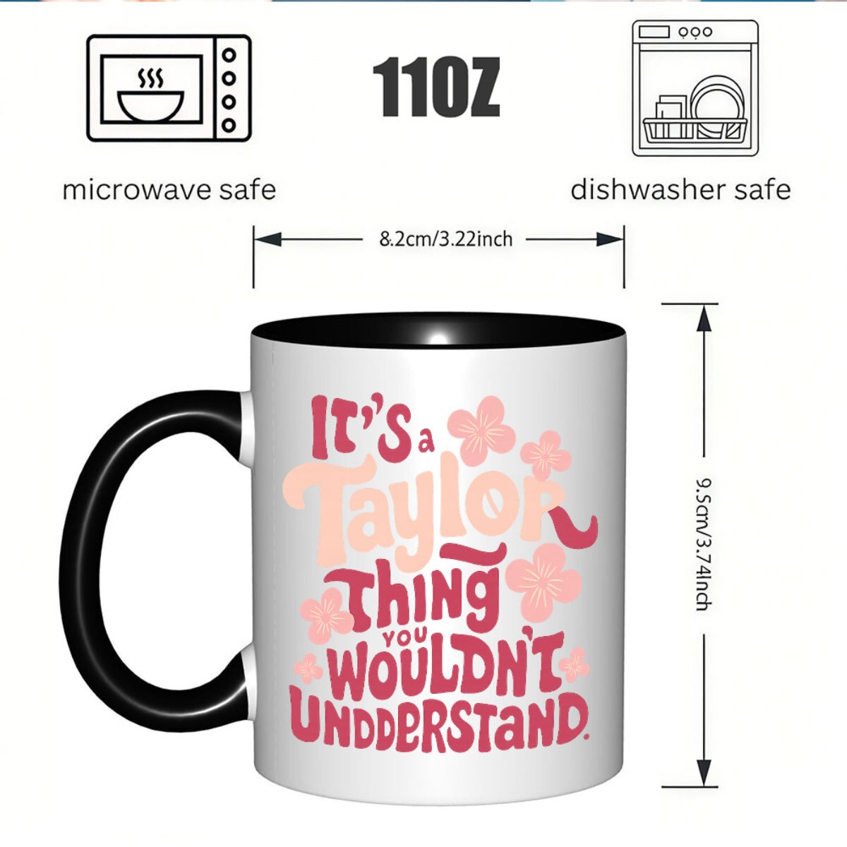 1pc with funny   a taylor thing men   with pink floral accent print reusable drinkware perfect gift ceramic coffee mug coffee cup halloween gift thanksgiving gift christmas gift holiday gift birthday gift office   tea 11oz 1