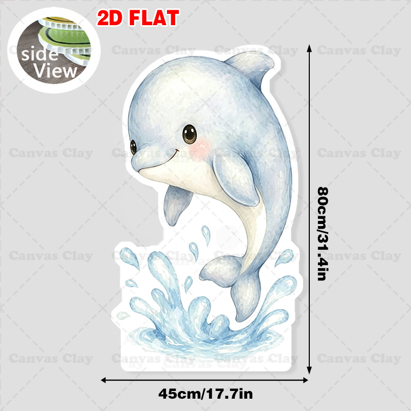TEMU Piatto 2D, 1 pz FORJN 1 pz Espositore Delfino ad - Resina Durevole Adatta per Feste di Compleanno e /Estate, per Photo Booth Interni/Esterni con