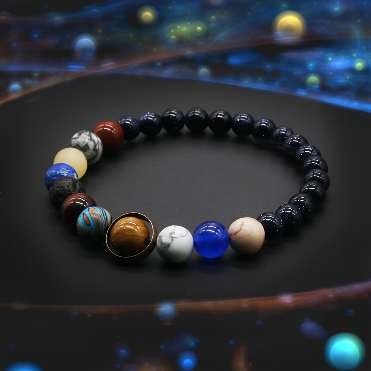 

Bracelet Système de la , Perles de Pierre Naturelle Ajustables Signification des Chakras - de Artisanaux les de l'