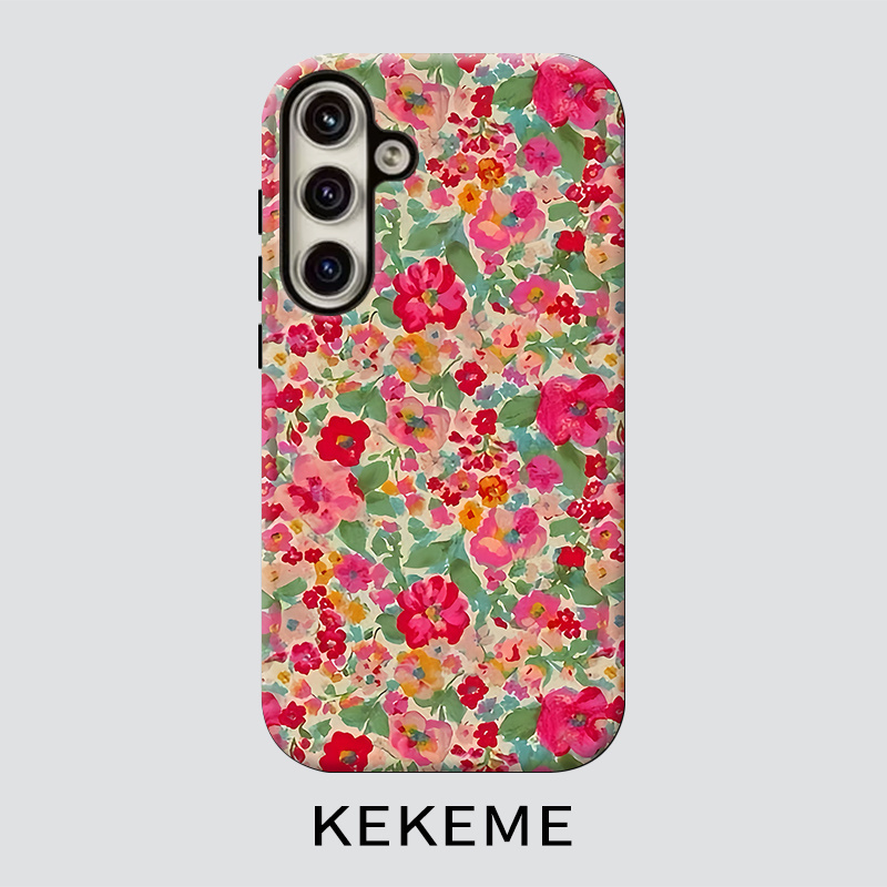 TEMU Phone Case - Kekeme Full Floral Pattern Film 2-in-1 Suitable For Galaxy S26 S25 S24 S23 S22 S21 S21  S21 Fe Edge S20 A15 A16 A17 A23 A32 A34 A35