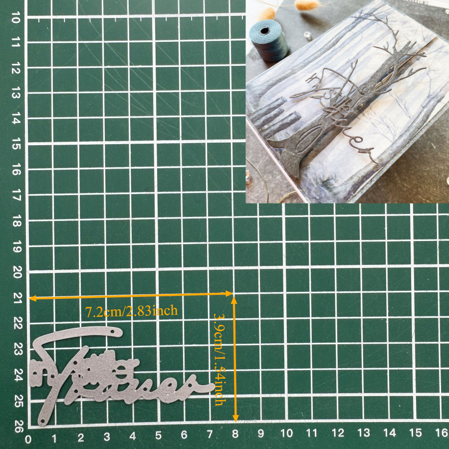 2026 New In Stiller Trauer Letter Metal Cutting Dies For Diy Scrapbooking Card Making Stencils Photo Albums
