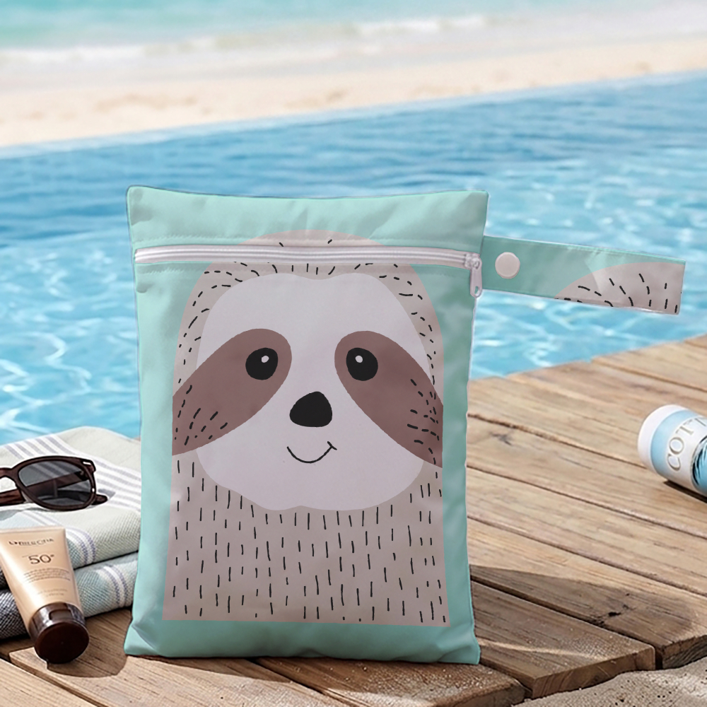 TEMU 1pc Bolsa Húmeda con Estampado de Danta Adorable, Bolsa de Separación Húmeda con de Animales de Dibujos Animados, Bolsa de Natación Reutilizable