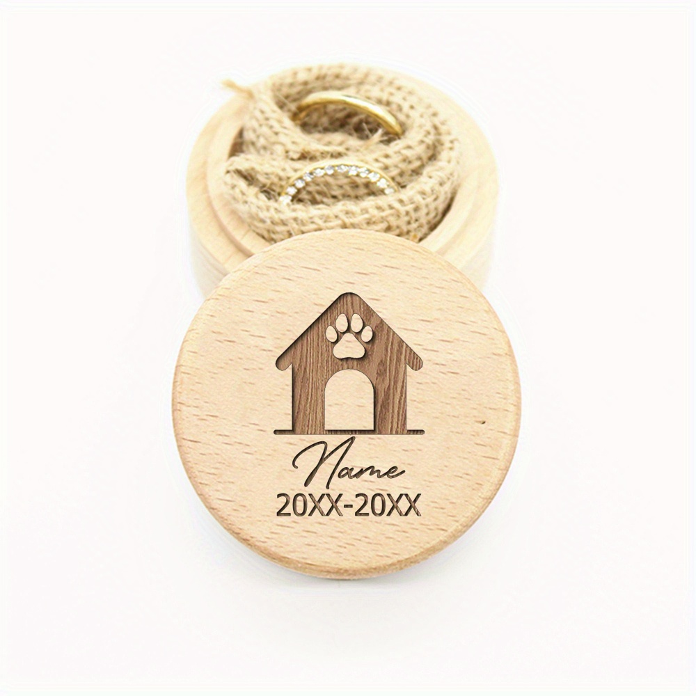 Customized Paw Print Pet Memorial Box for Keepsakes