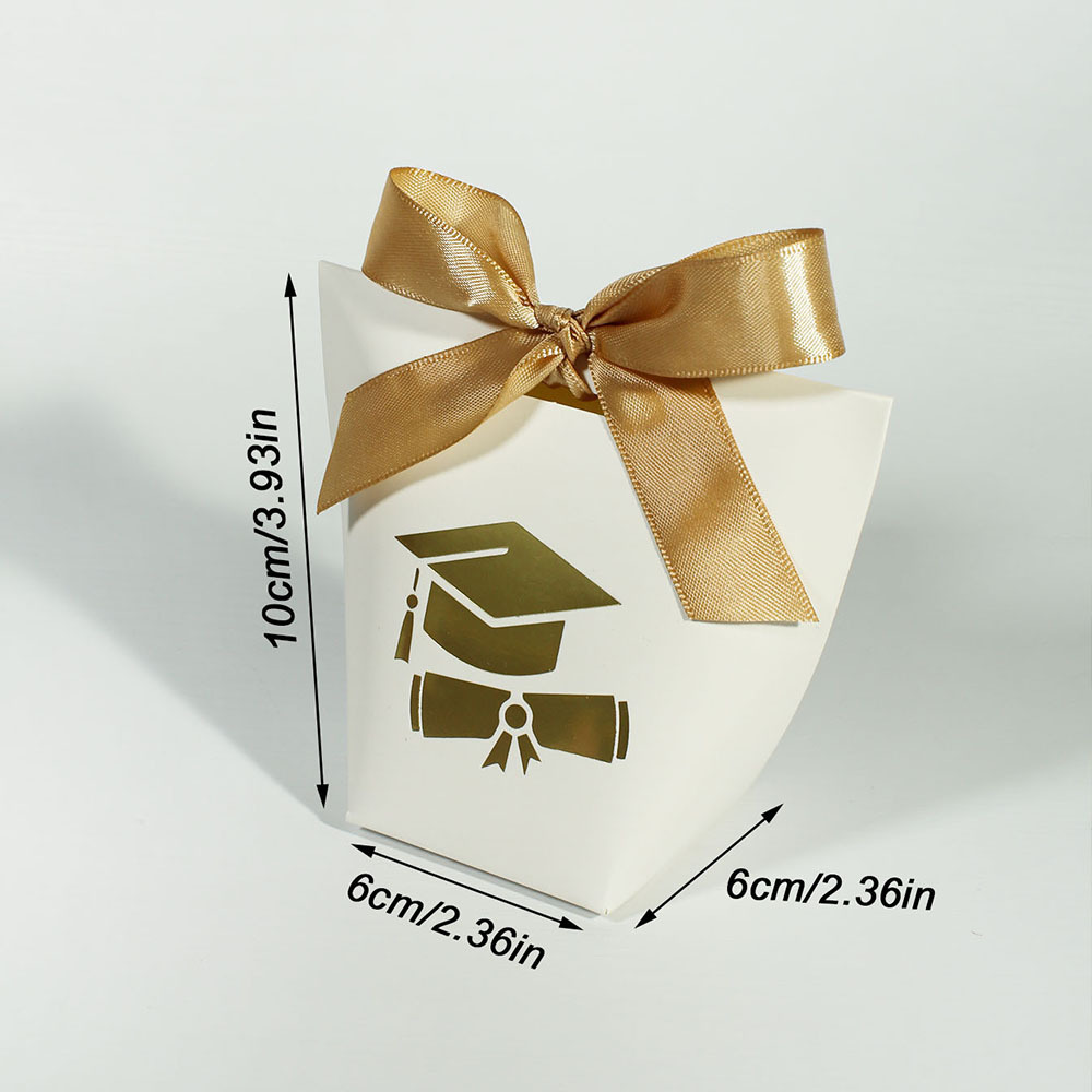 TEMU Set Of 5 Graduation Gift Boxes Featuring A Cap And Diploma Design, Complete With Ribbon Ties. Perfect For And Small Gifts, Stylish Boxes Enhance