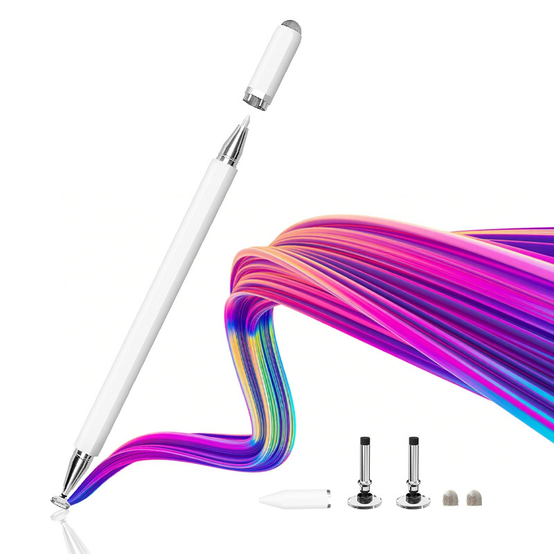 TEMU Stylus Pen For Ipad Iphone Tablet, 3-in-1 Aluminum Touch Screen Pen For Phone And Paper, No Charging No Wireless Needed, With 4pcs Replacement