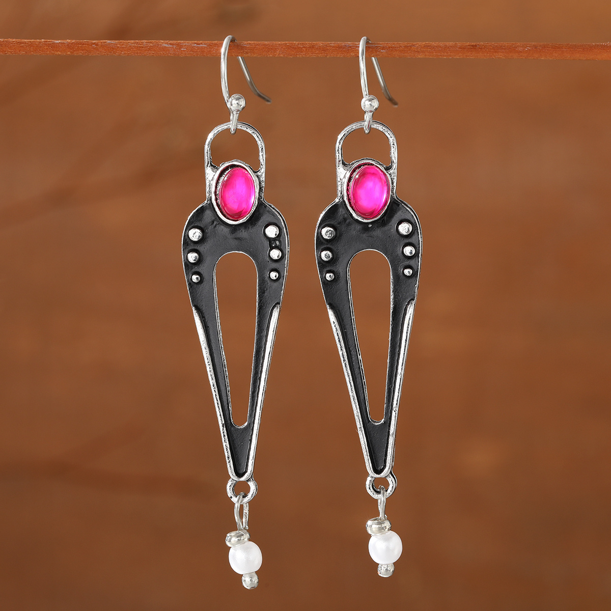 Women's Vintage Minimalist Geometric Long Hollow Contour Earrings