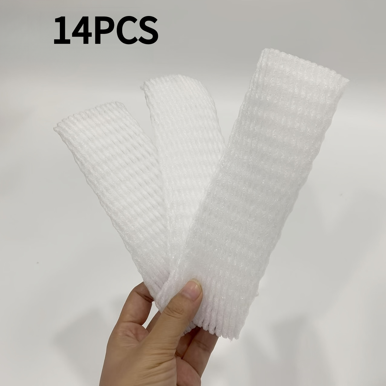 TEMU Set da 14 pezzi, sacchetti a rete in schiuma per imballaggio oggetti, adatti , bottiglie, oggetti fragili, spedizioni, traslochi e stoccaggio.