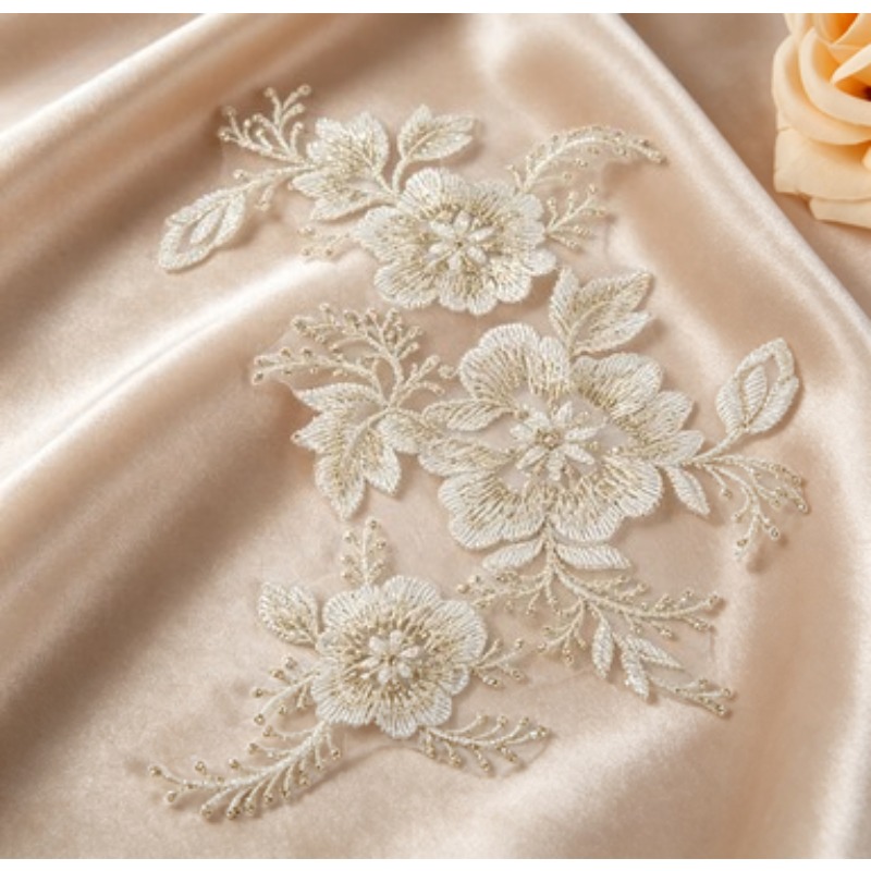 TEMU Pizzo con , Bordo in Pizzo per Abiti da Sposa, Abbigliamento Formale e Accessori per Costumi da Ballo