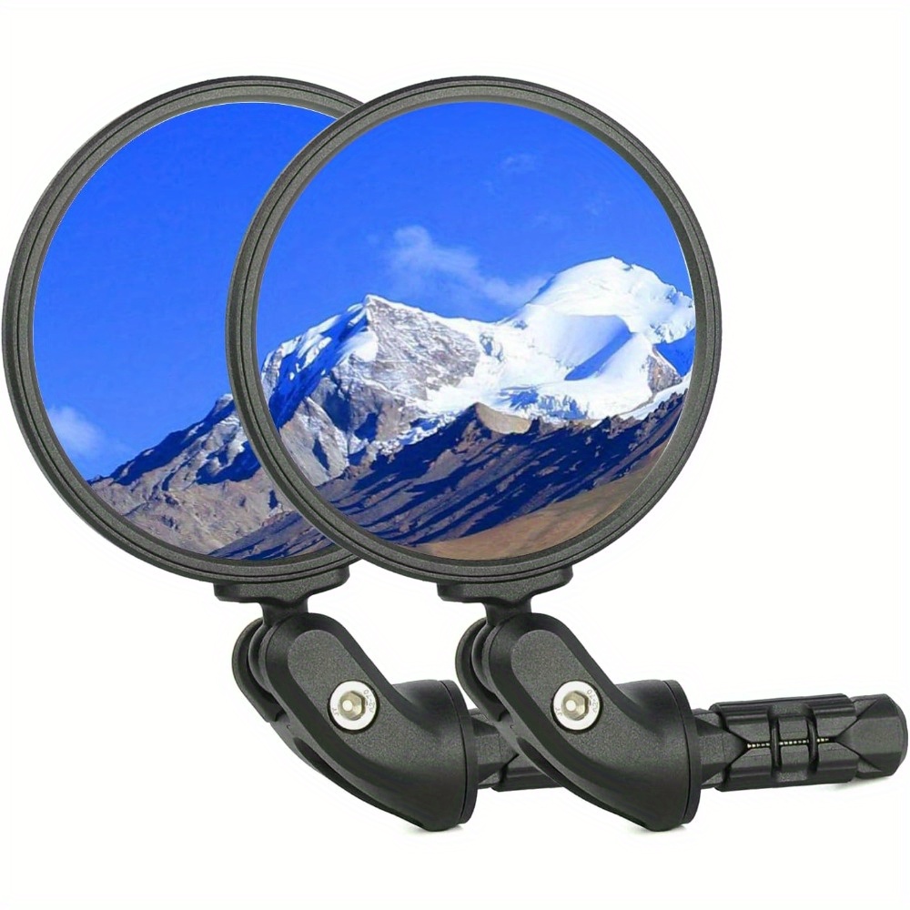 TEMU Bicycle Mirrors, Handlebar End Mirrors, Bicycle Mirrors With Hd Glass And Convex Lens, Safe Bicycle Mirrors,