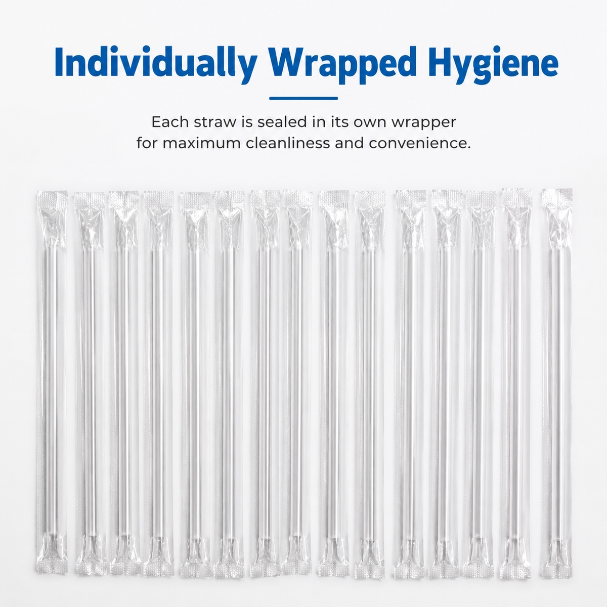 1.1 Diameter Thick Long Drinking Straw - Individually Packaged Transparent Straw, And Pointed On , Convenient For Sipping