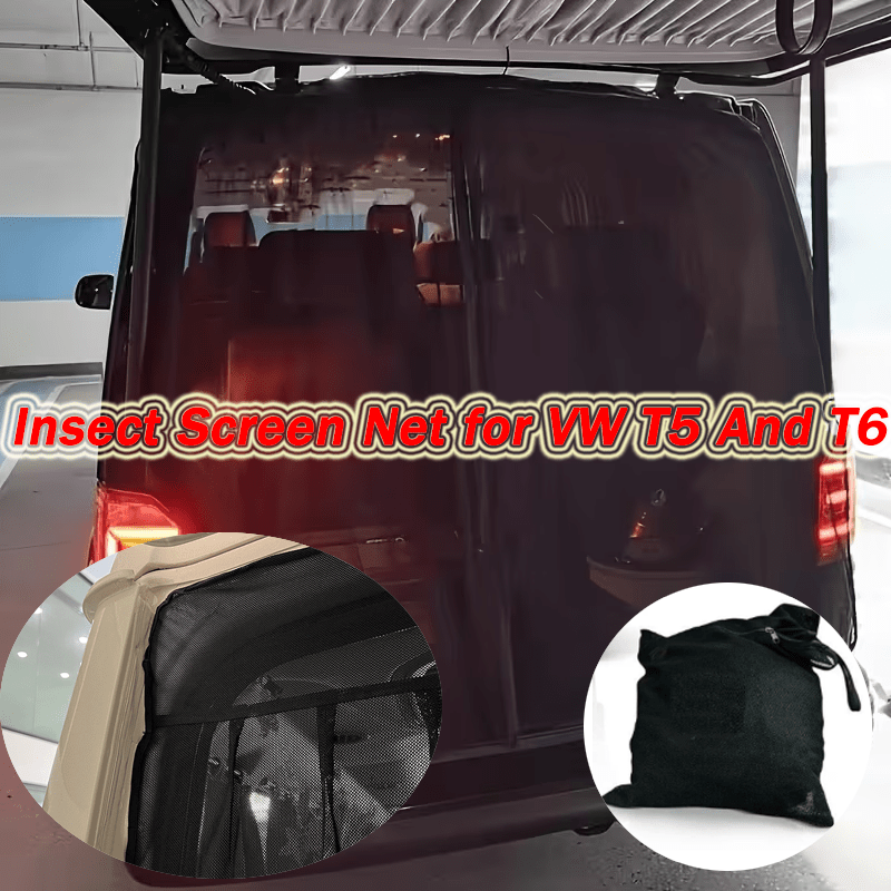 TEMU Magnetic Mesh Screen For The Tailgate Of For Vw T5/ , A Useful Accessory For | Door Mesh Cover | Net With Magnetic Closure For Rv Screens - Rv