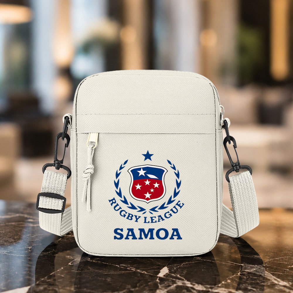 TEMU New Samoa Union Unisex Casual Crossbody Bag, Single Shoulder Bag Ideal For Outdoor Sports And Travel, Fits Phone, Wallet And Essentials, Travel