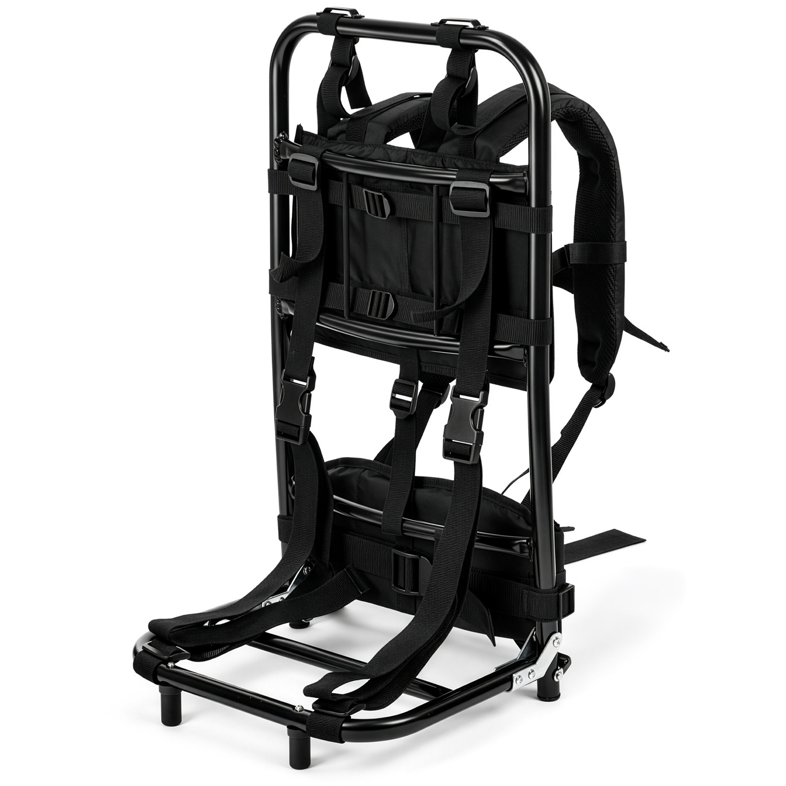 Heavy-duty Aluminum Alloy Backpack With Portable Foldable Frame, Adjustable Torso Straps & Padded Back Panel, Durable Nylon, Camping, Hiking, , Backpack For Travel, Hiking Gear