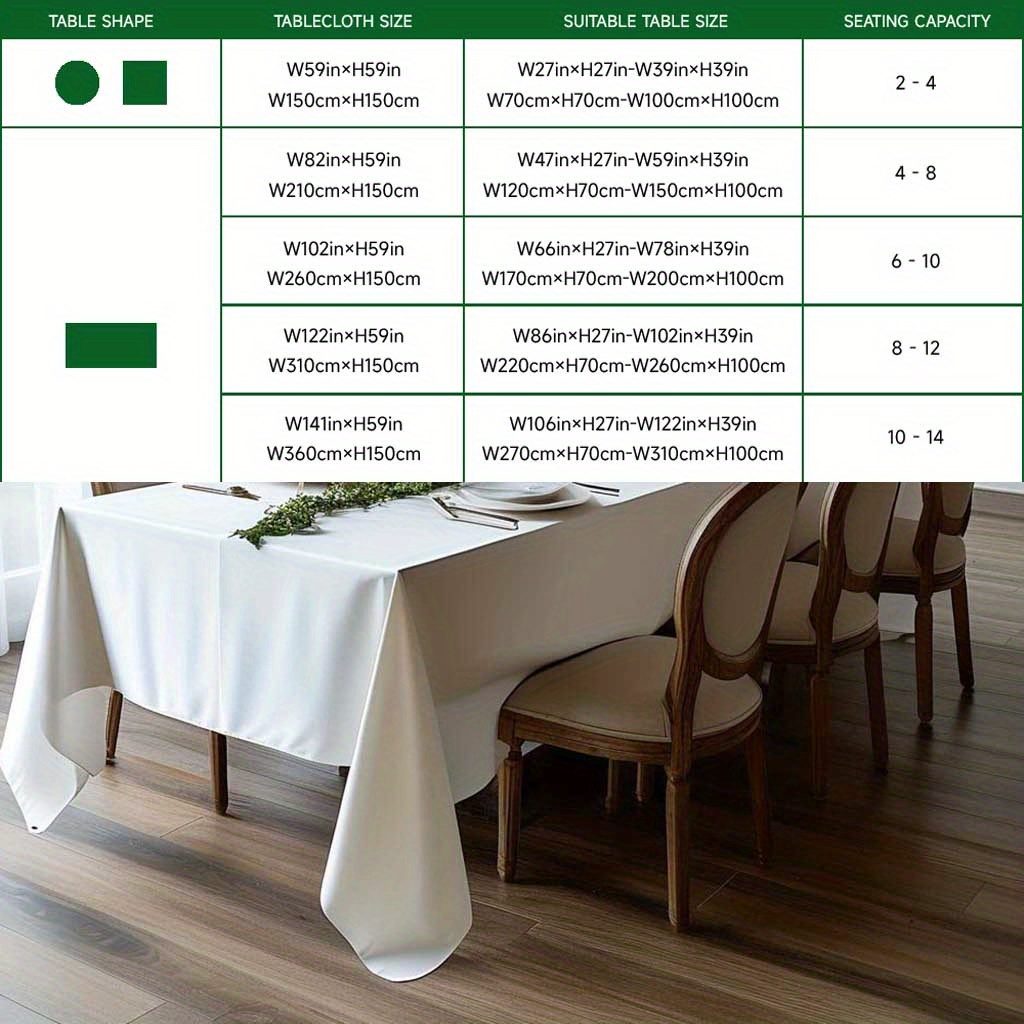 2er/ elegante weiße party tischdecken multi größen