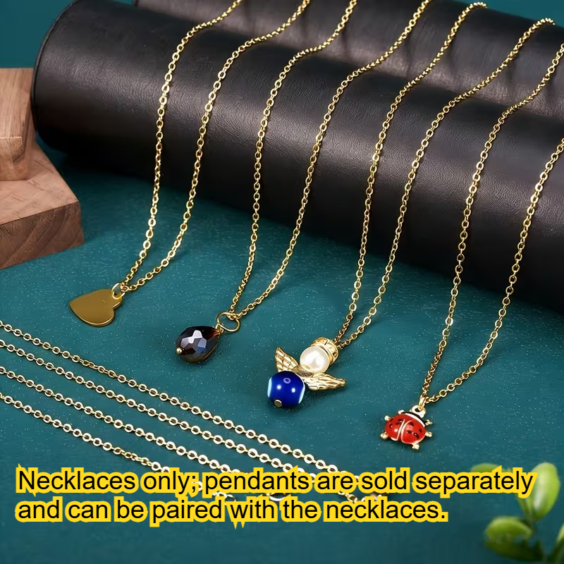 5pcs Stainless Steel O-Shape Chain Necklace Set