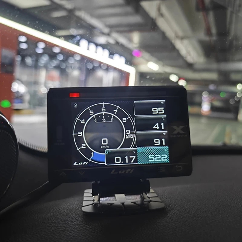 新型 第四世代 lufi x7 ヘッドアップディスプレイ obd計器 水温 排気