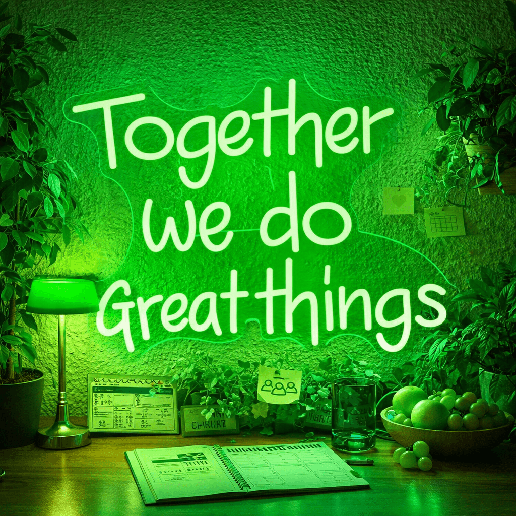 Custom 3-Lines Neon Sign, Inspirational Wall Art Decor