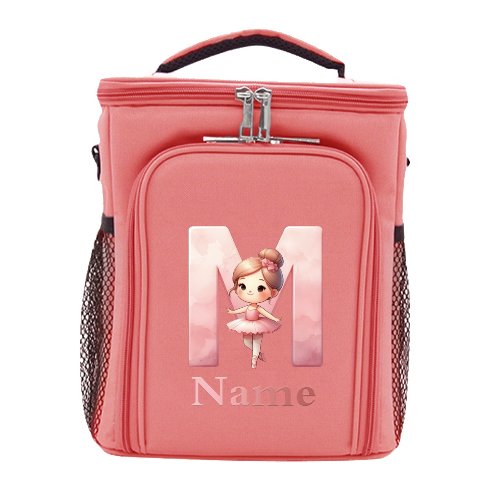 TEMU Personalized Insulated Lunch Bag With Double Layers, Featuring Custom Initials. Ideal For Work, Office, Or Picnics, This Cooler Bag Includes An
