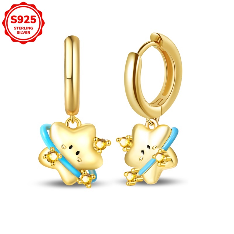 925 Sterling ' Hypoallergenic Cute Star Earrings, Exquisite Earrings, Elegant Gift For Her